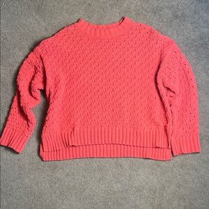 a new day Women's Bright Coral Long Sleeve Sweater
